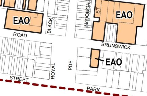 a map showing Environmental Audit Overlay